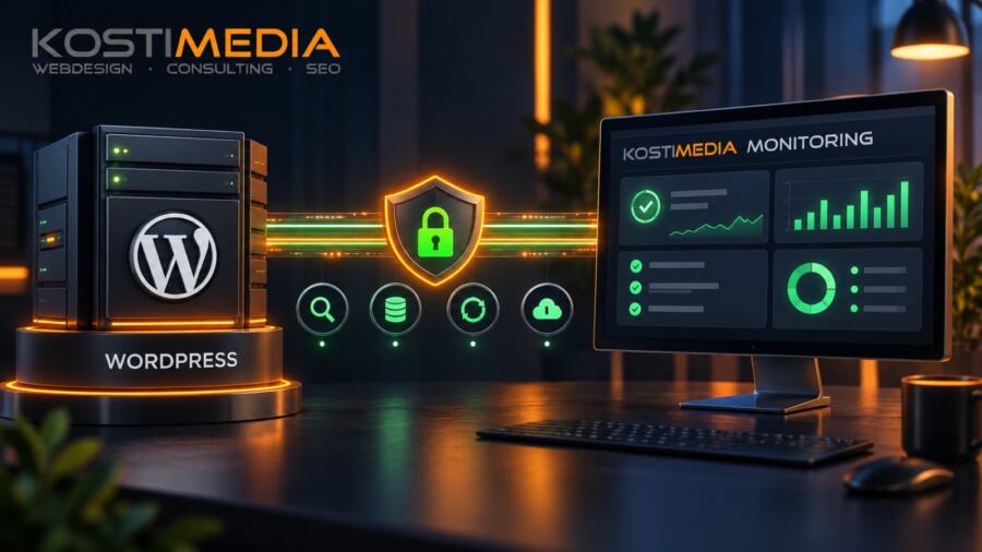 Security Monitor zentrale Betreuung I Kostimedia KOSTIMEDIA Security Monitor verbindet WordPress mit der zentralen Betreuun