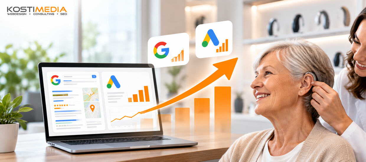 SEO oder Google Ads für Hörakustiker I Kostimedia