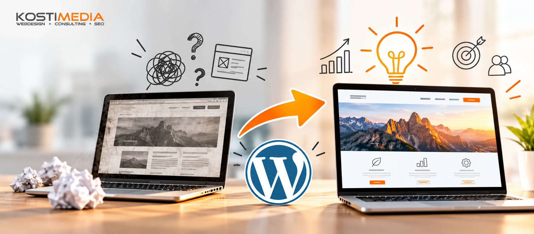 Vom alten zum modernen WordPress-Auftritt I Kostimedia